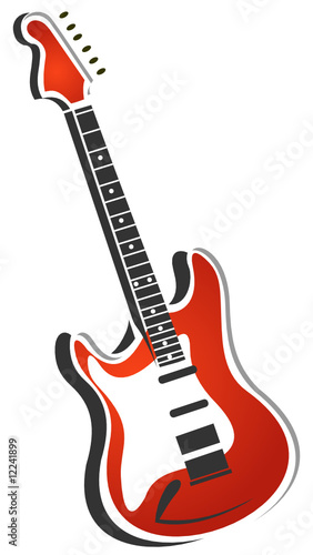 red electric guitar