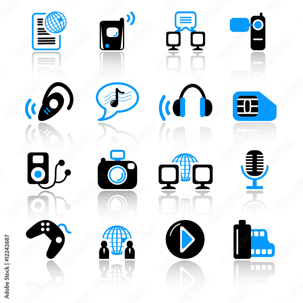 multimedia icons multimedia icons