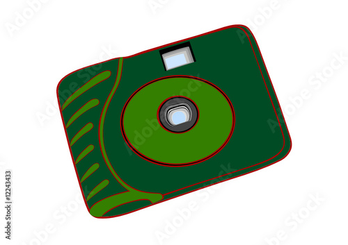The green disposable film camera