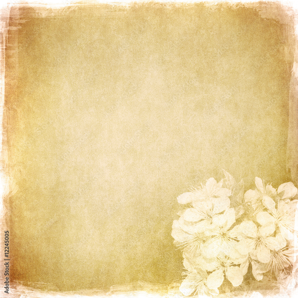 grunge floral background with space for text or image