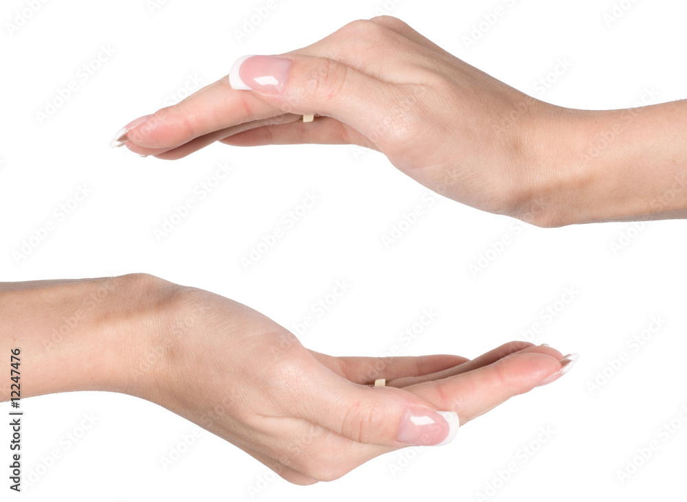 Hands isolated on white background - copy space Hands isolated on white background - copy space