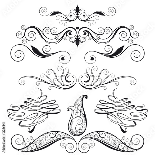 Decorative Floral Design Elements