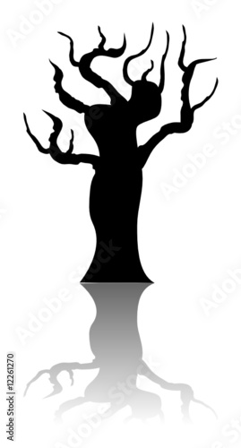 Silhouette of a tree - Vector image