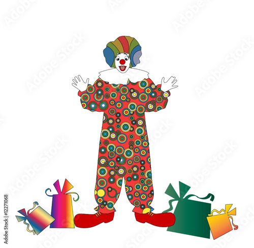 The clown with a gift