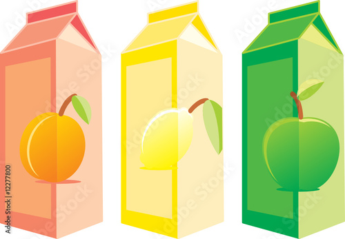 isolated juice carton boxes