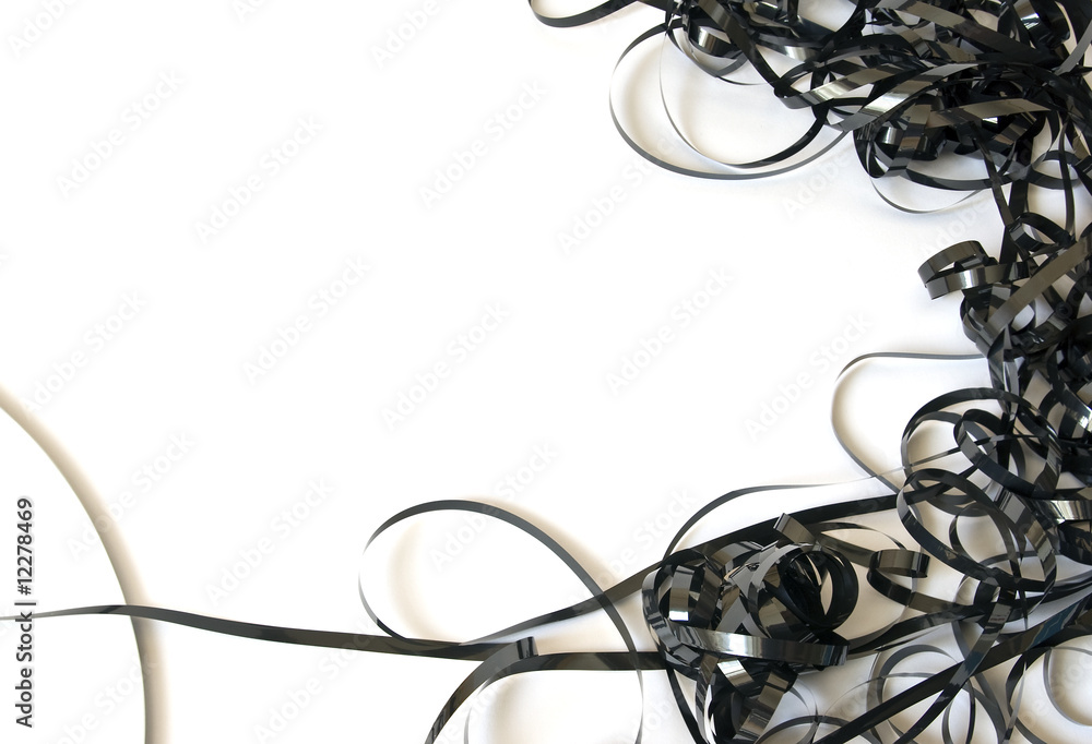 Cassette tape on white Cassette tape on white