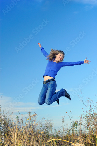 The jumping girl