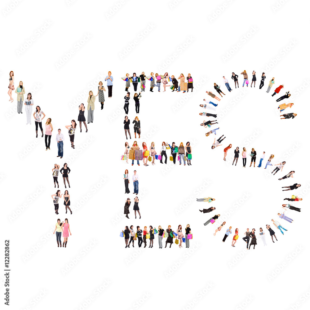 many people isolated over white with text many people isolated over white with text