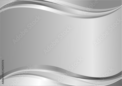 Vector illustration, elegant silver background with waves