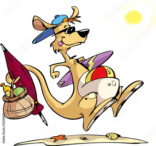 beach kangaroo