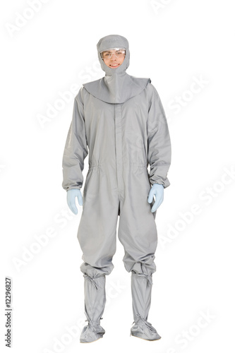 man in chemical suite
