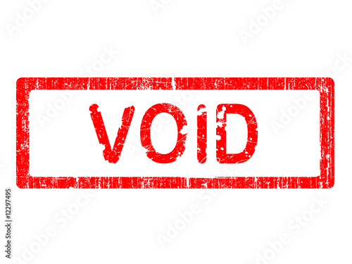 Office Stamp - VOID. Hand Drawn text with grunge overlay.