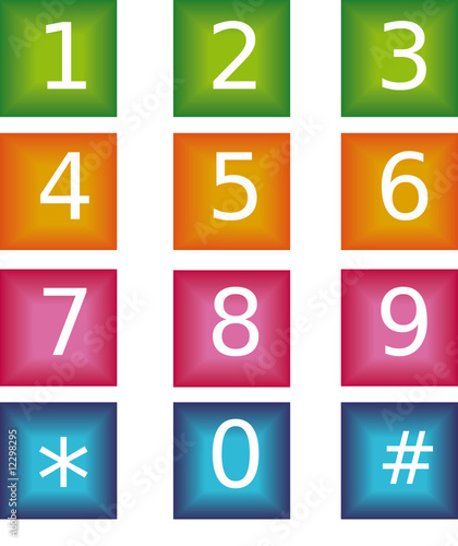 chiffres en couleurs