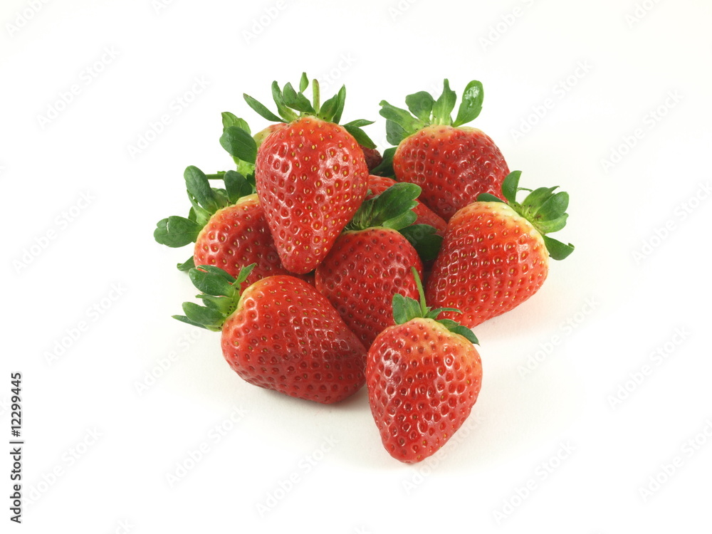 Strawberries, isolated. Strawberries, isolated.