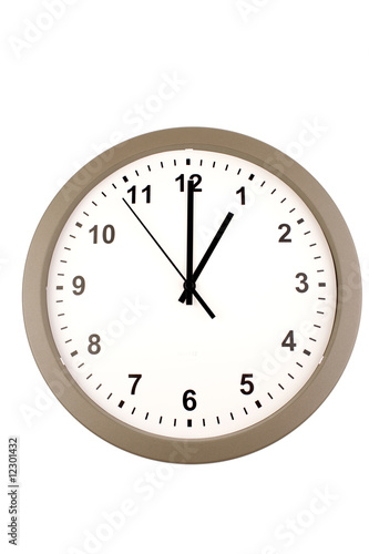 Wall clock isolated on white background