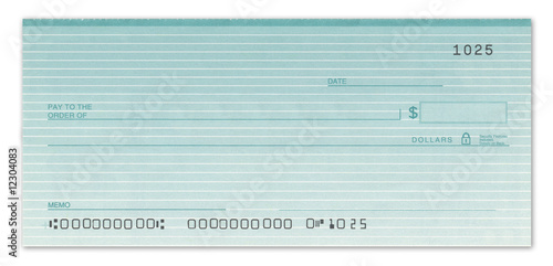Blank Check with False Numbers