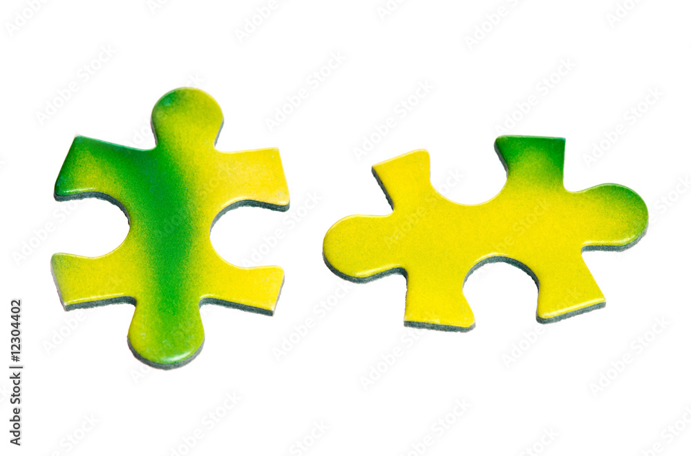 Fototapeta premium Two puzzle piece