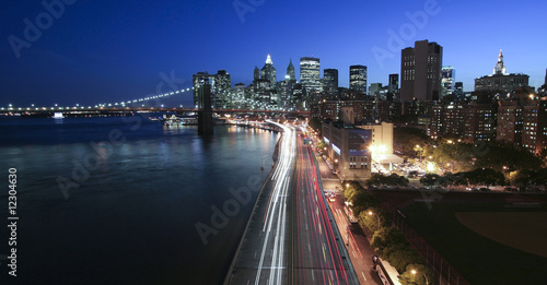 New York City- FDR highway and Brooklyn Bridge
