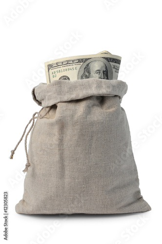 Money Sack isolated on a white background with clipping path