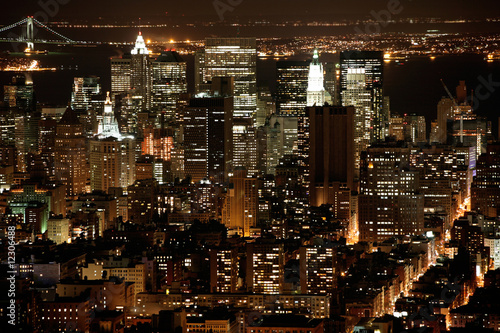 nighttime in New York  Manhattan