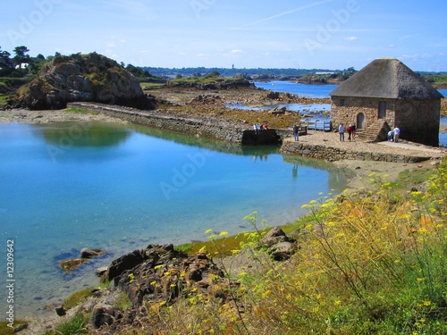 Moulin de Birlot à marée basse