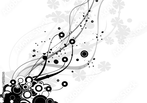 rubans noir et cercles noirs