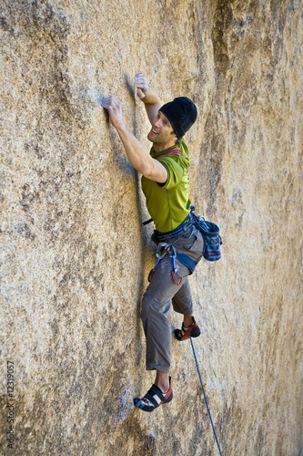 Male rock climber.