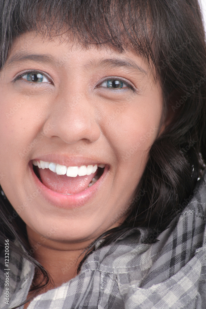 portrait of happy asian woman portrait of happy asian woman