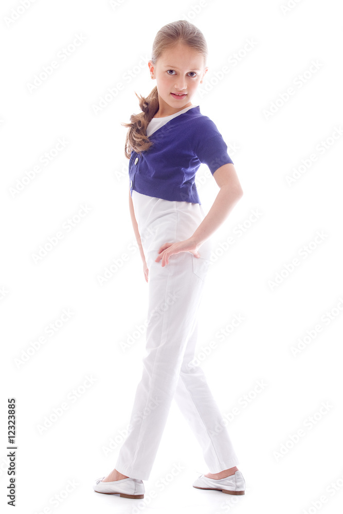 Fashion child with a strong pose Fashion child with a strong pose