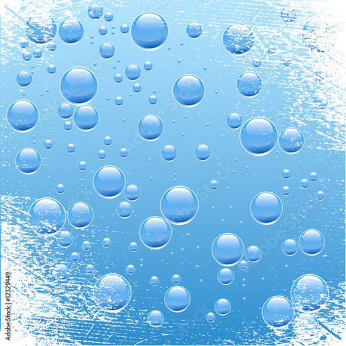 Bubbles in water.