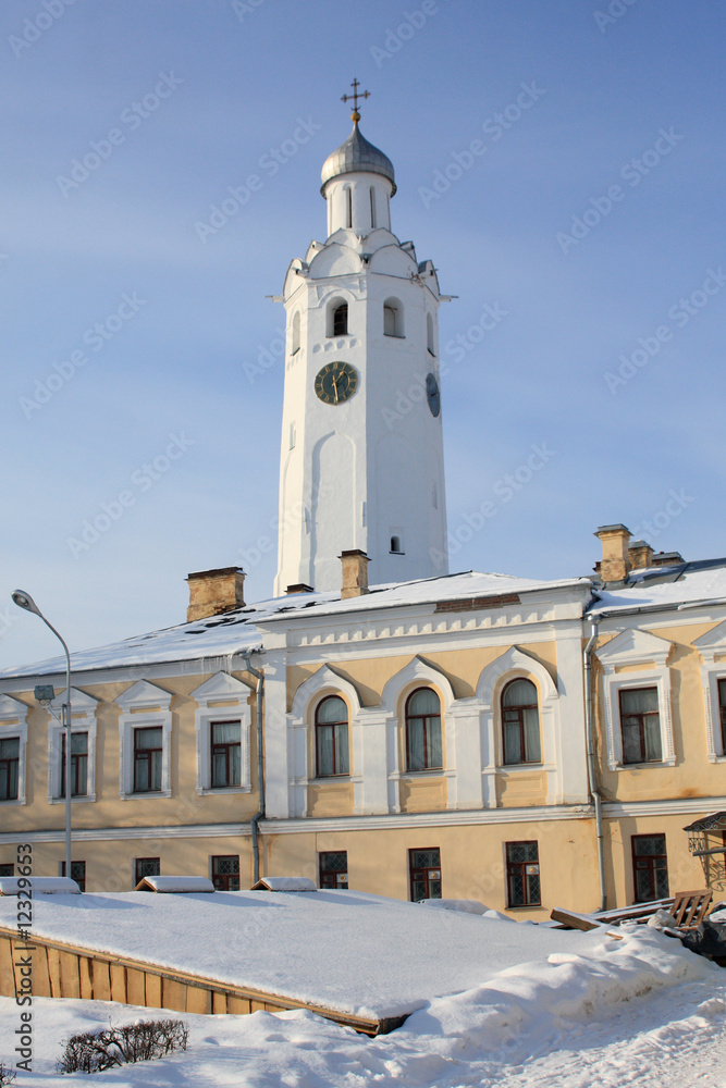 Clock an bell tower of Kremlin (The Detinets), Veliky Novgorod