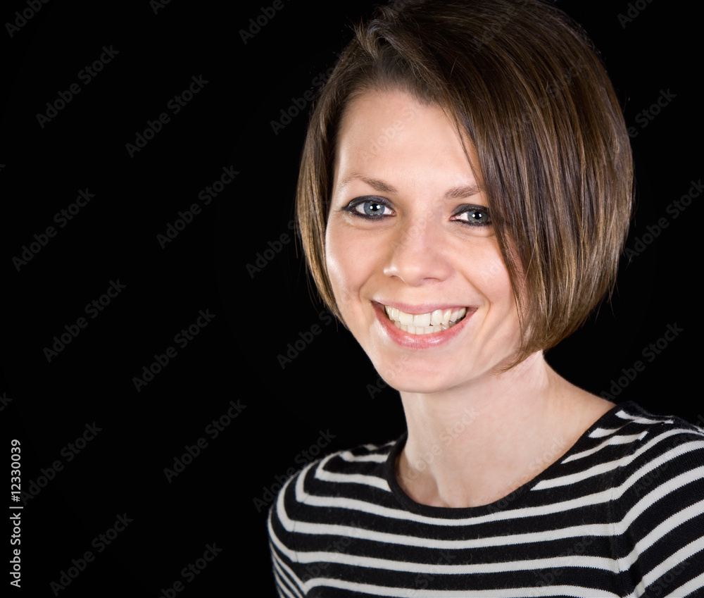 Attractive Brunette Girl Smiling at the Camera Attractive Brunette Girl Smiling at the Camera