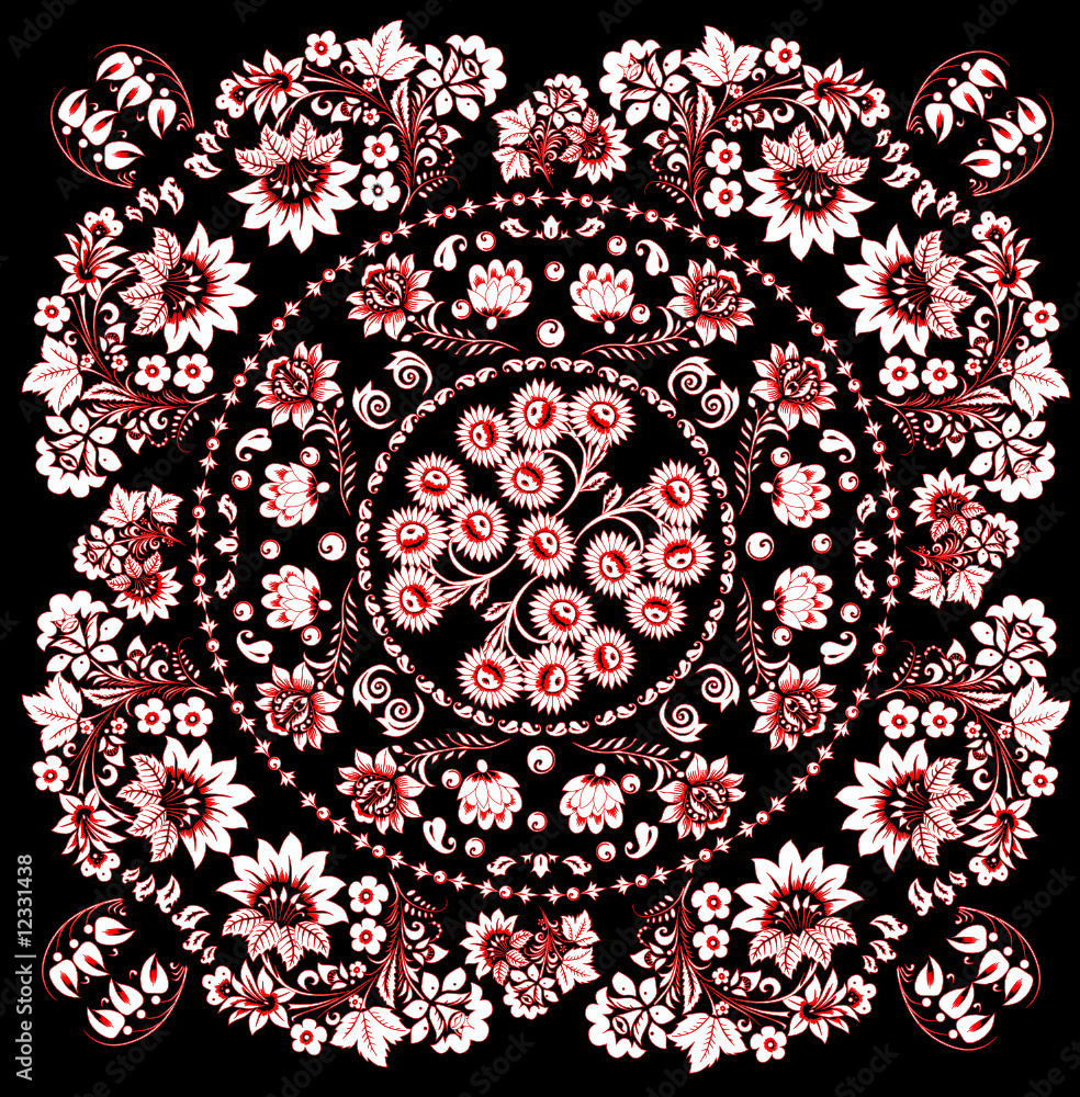 pink with red symmetric design pink with red symmetric design