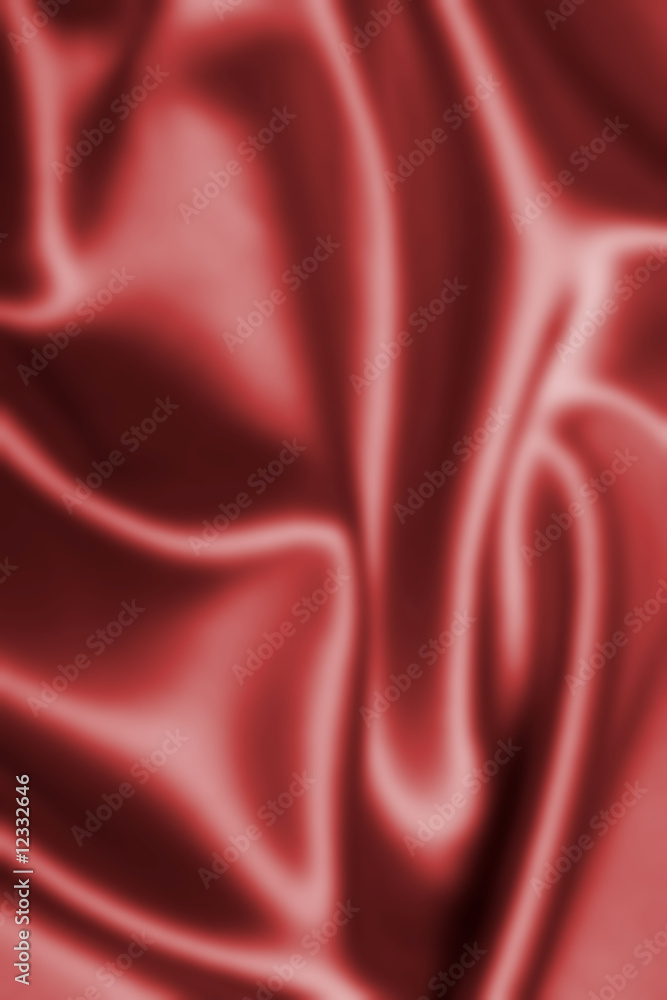 Red silky fabric