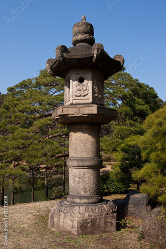 Japanese lantern in a park