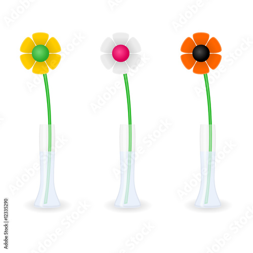 blumenvasen mit blumen