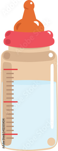 Baby bottle with a milk