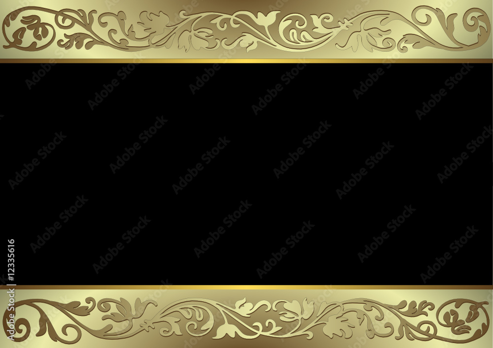 Black, golden and silvery background (vector)