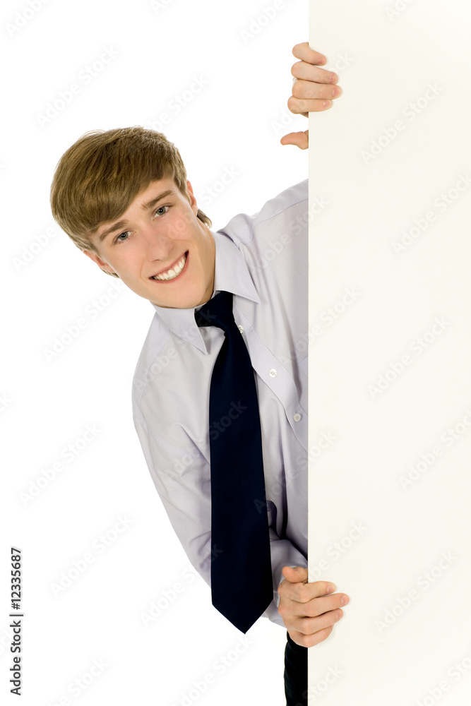 Man holding blank paper Man holding blank paper