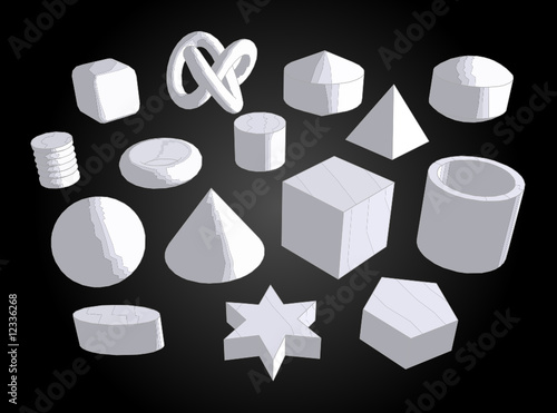 Vector basic 3d shapes