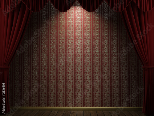 open theatre curtains