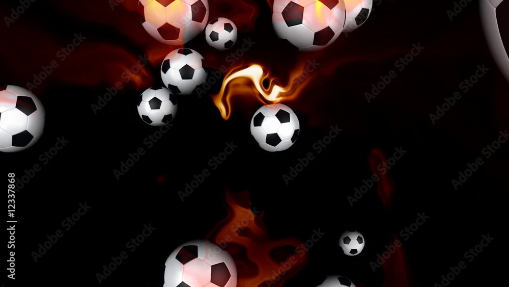 Soccer balls on fire Soccer balls on fire