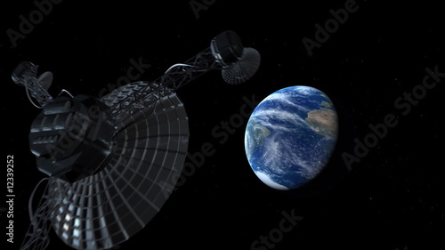 Satellite in open Space HDTV. There are formats PAL, NTSC