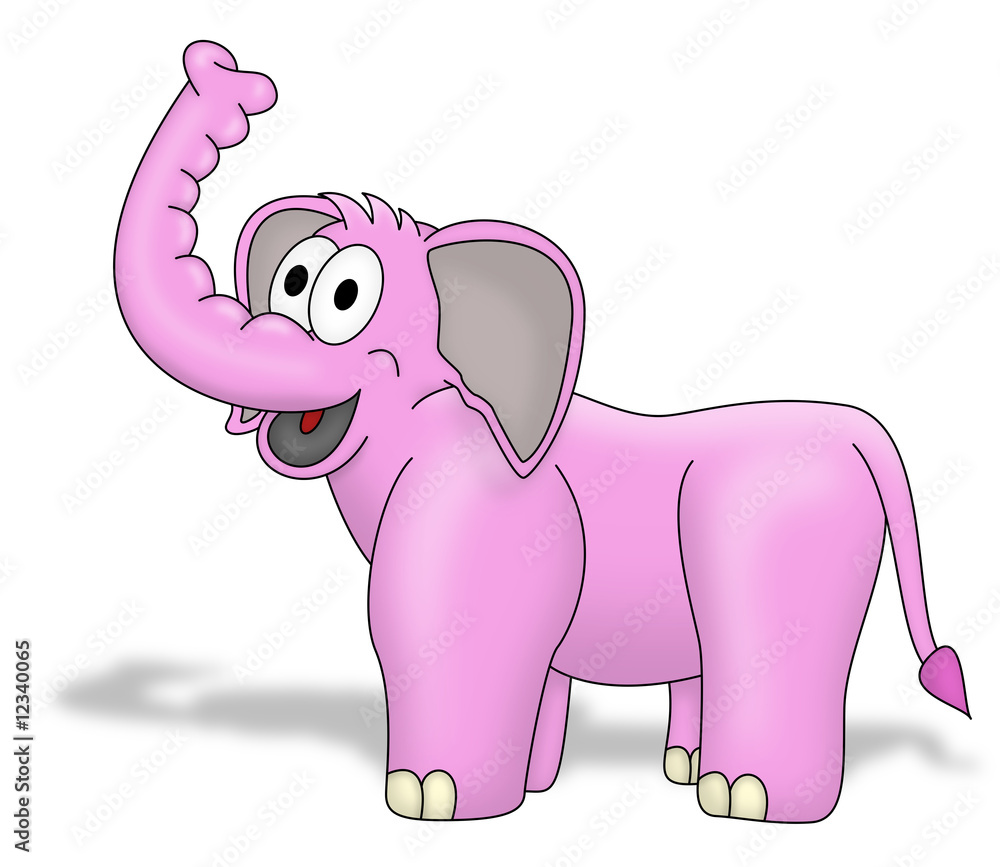 rosa Elefant Stock Illustration | Adobe Stock