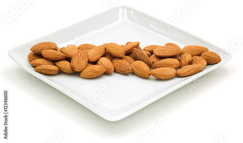 Almonds in a dish