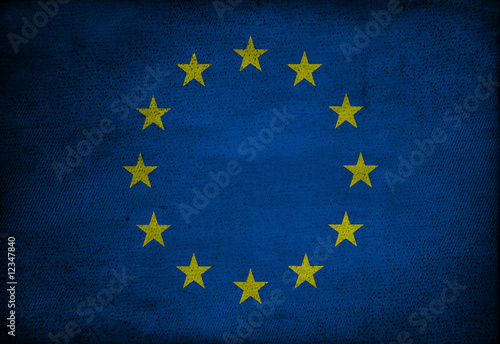 Europe union flag on vintage paper