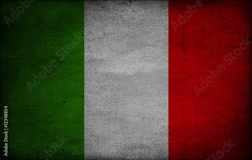 Italian flag on vintage paper #12348854