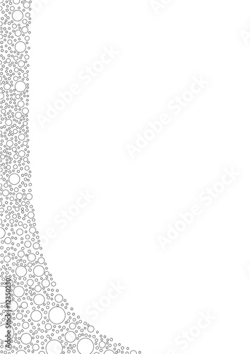 hintergrund mit linkem rand aus weissen kreisflächen