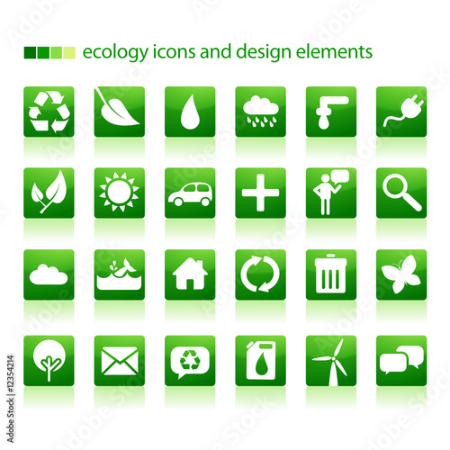 ecology icons and design elements