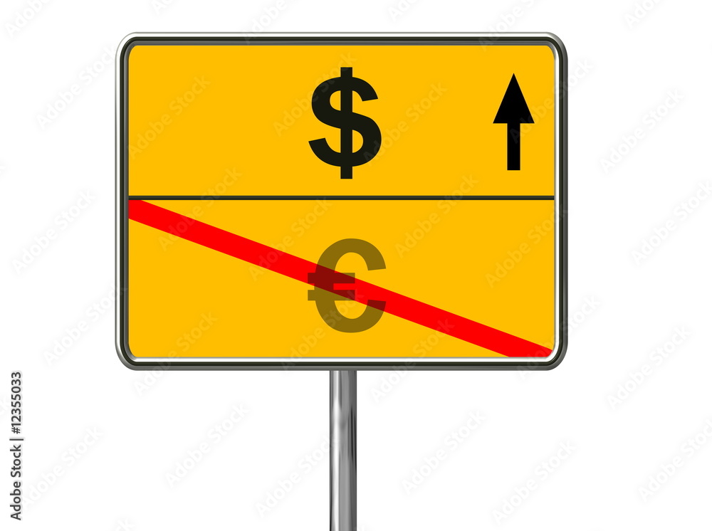 euro - dollar schild euro - dollar schild